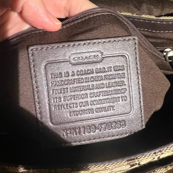 Coach CC messenger crossbody bag. Leather and canvas. Great condition. - Picture 6 of 11